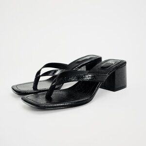 ZARA BLOCK HEEL SANDALS